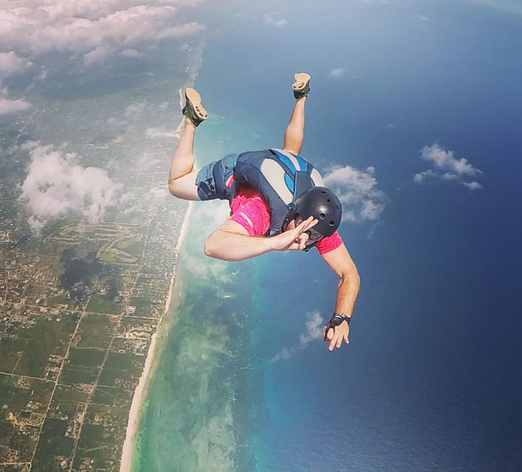 Josh skydiving
